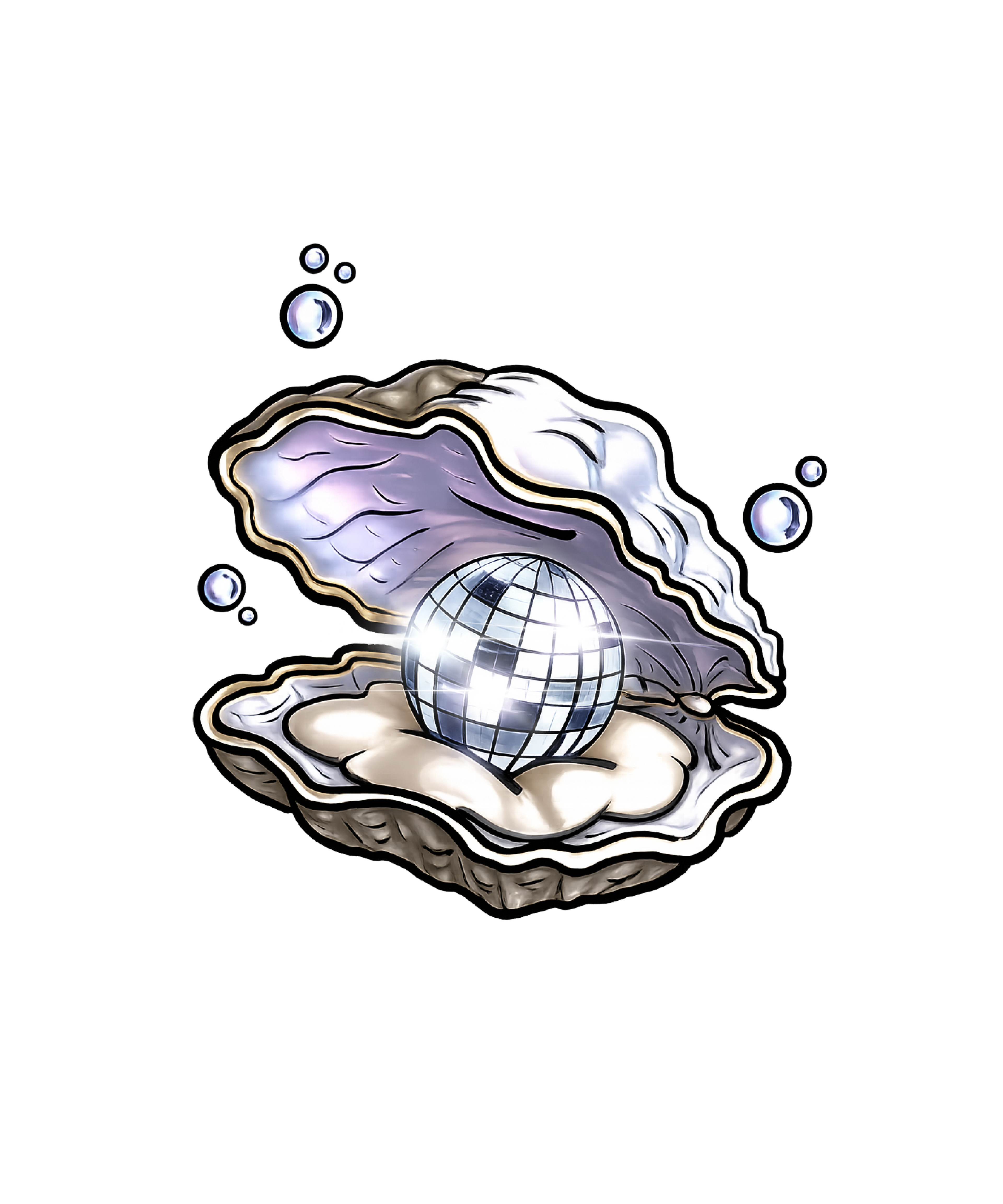 Disco Clam T-Shirt - Cropable