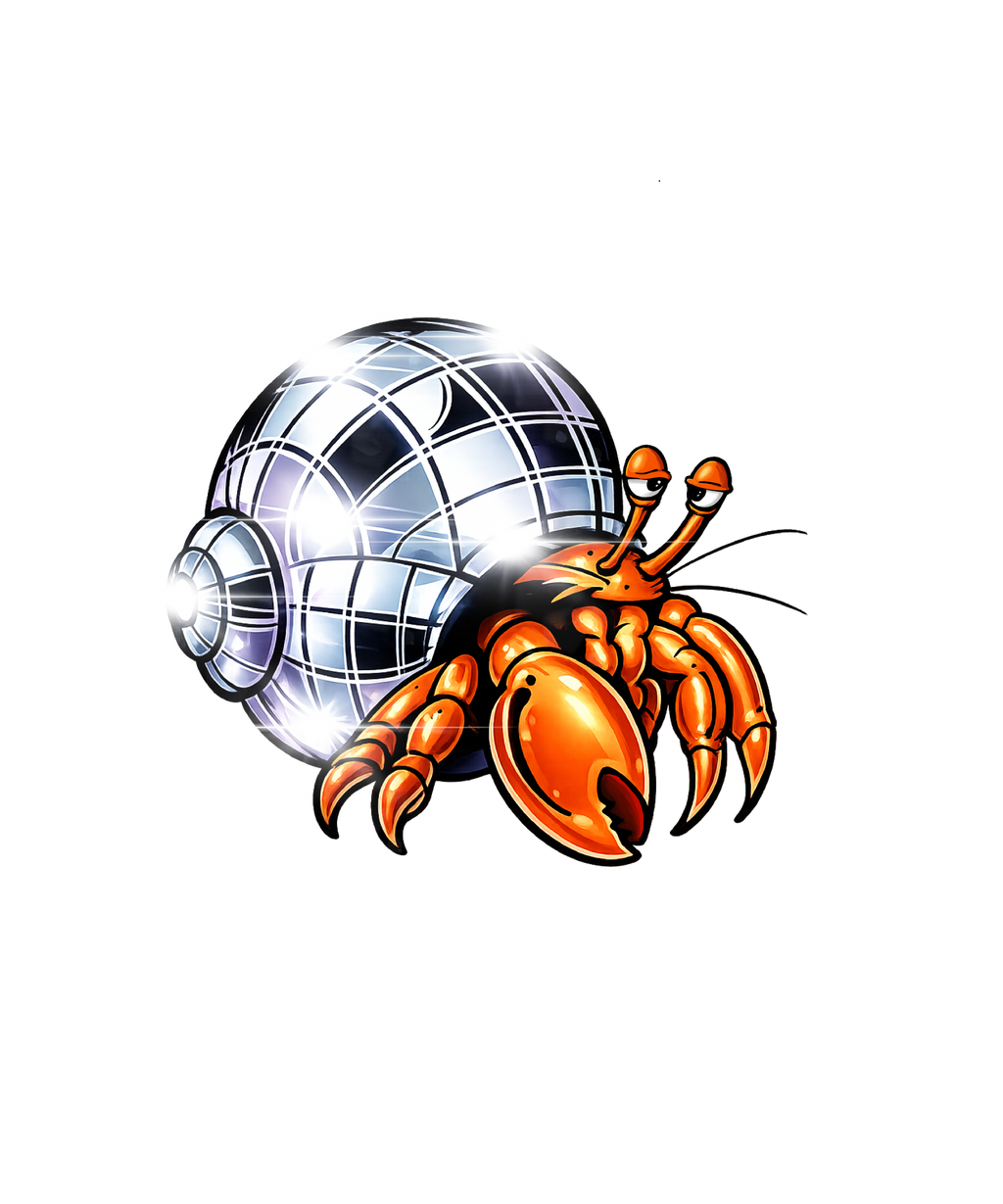 Disco Crab T-Shirt - Cropable