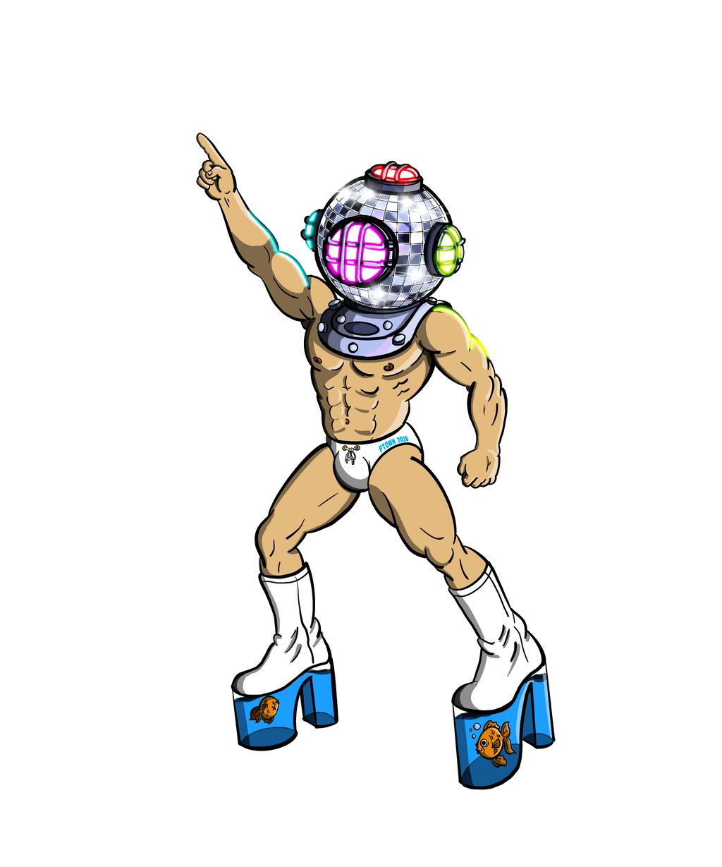 Disco Diver T-Shirt - Cropable
