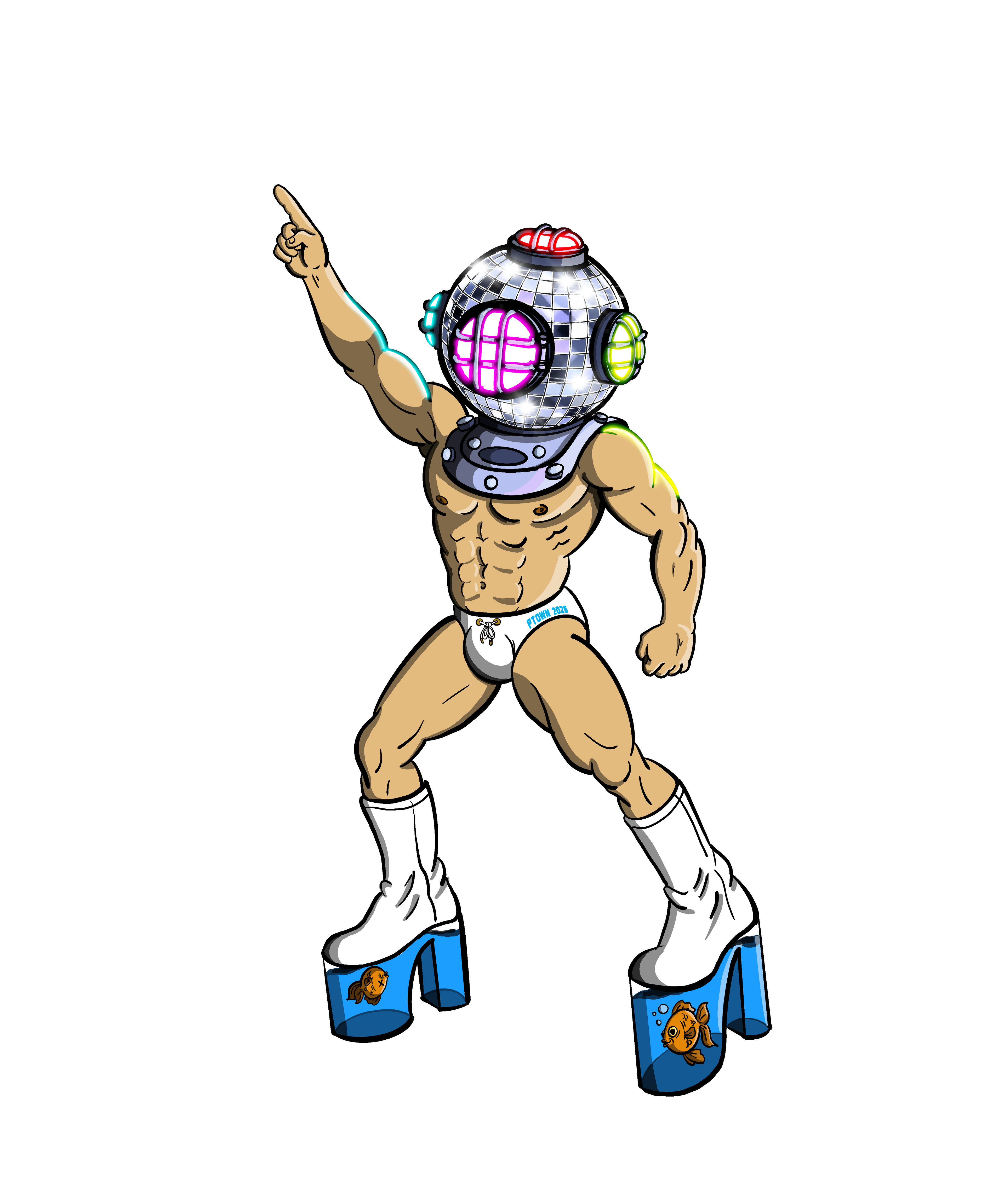 Disco Diver T-Shirt - Cropable