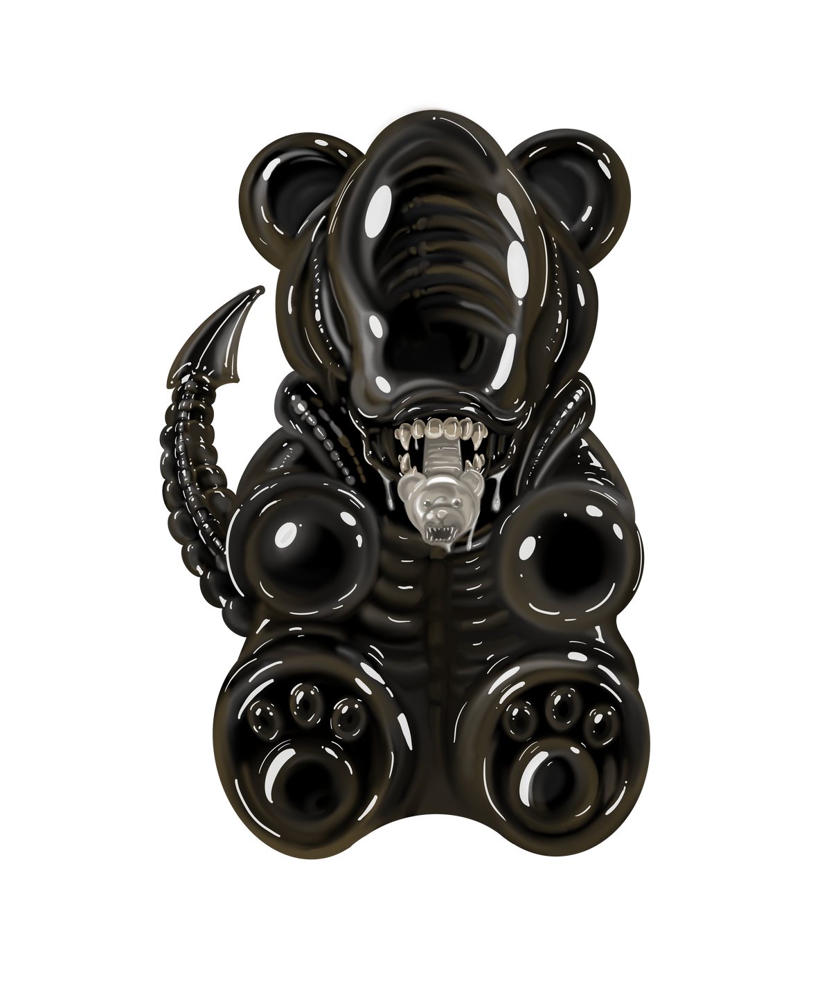 Xenomorph Gummy Bear T-Shirt - Cropable
